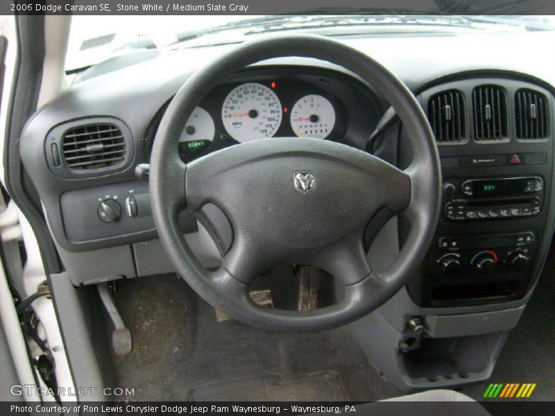 Stone White / Medium Slate Gray 2006 Dodge Caravan SE