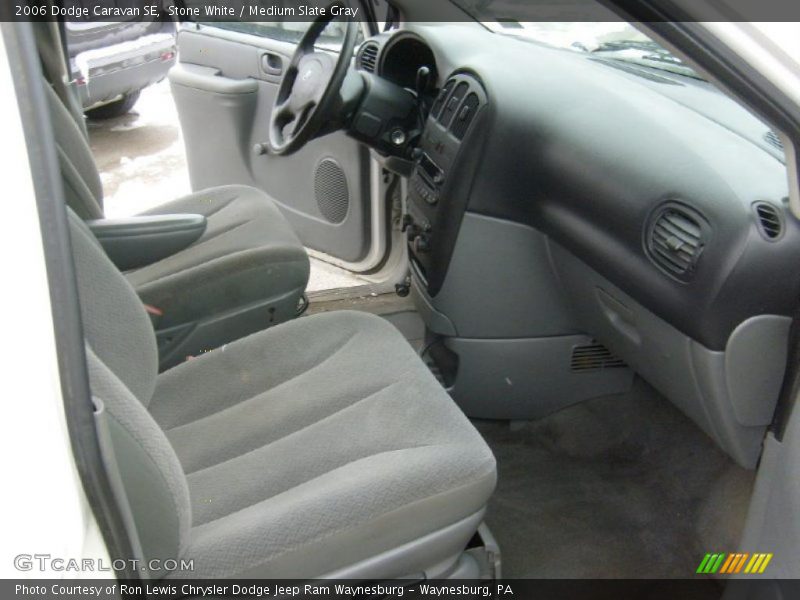 Stone White / Medium Slate Gray 2006 Dodge Caravan SE