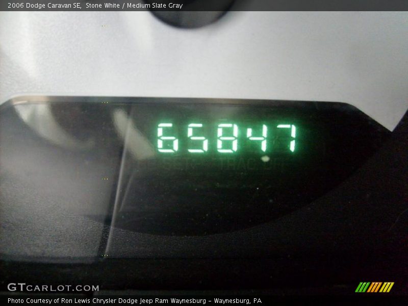 Stone White / Medium Slate Gray 2006 Dodge Caravan SE