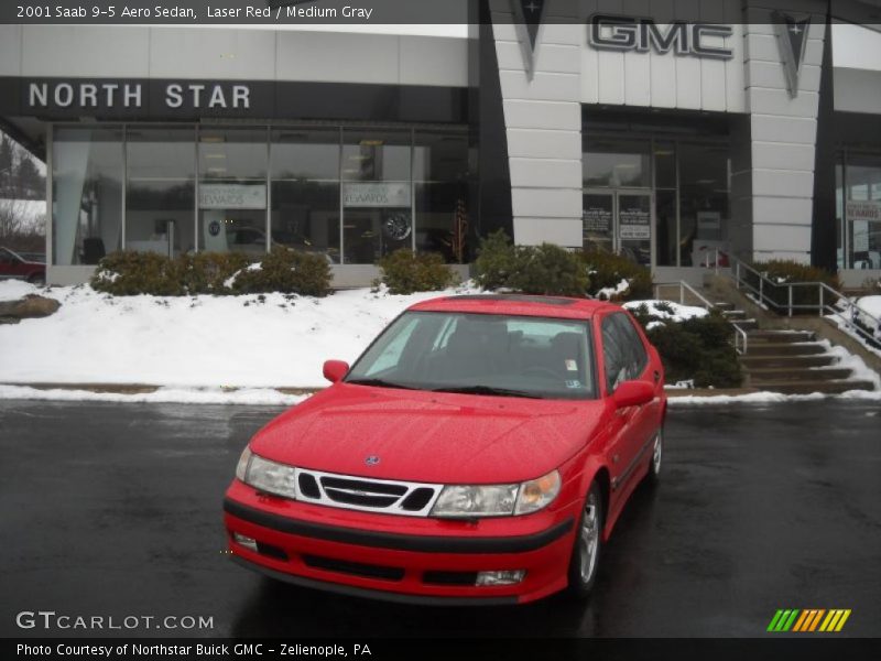 Laser Red / Medium Gray 2001 Saab 9-5 Aero Sedan