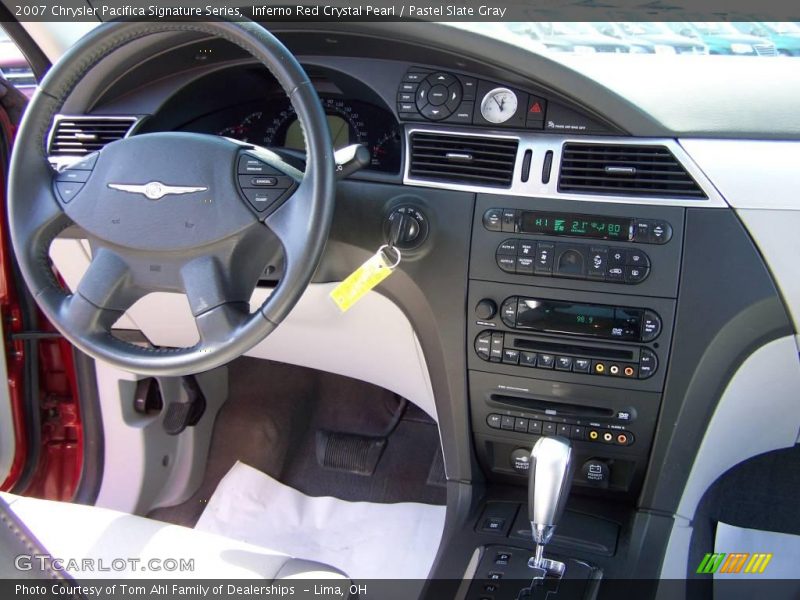 Inferno Red Crystal Pearl / Pastel Slate Gray 2007 Chrysler Pacifica Signature Series