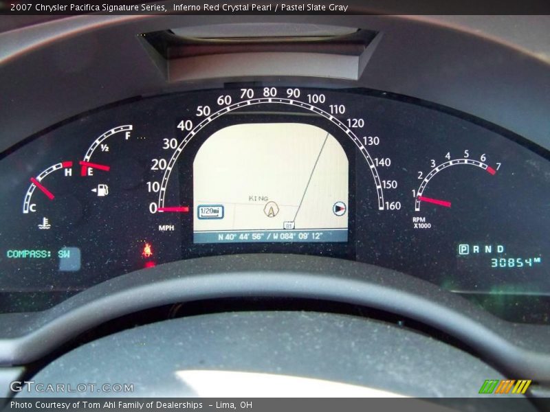 Inferno Red Crystal Pearl / Pastel Slate Gray 2007 Chrysler Pacifica Signature Series