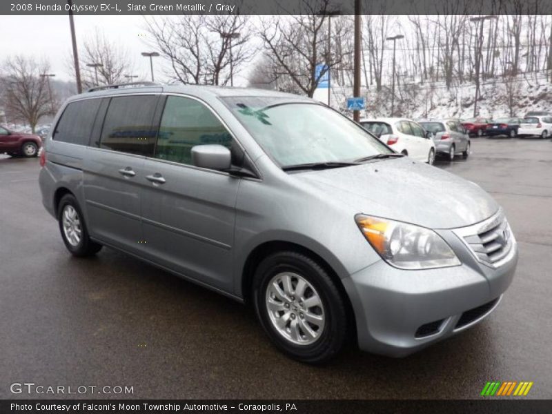 Slate Green Metallic / Gray 2008 Honda Odyssey EX-L