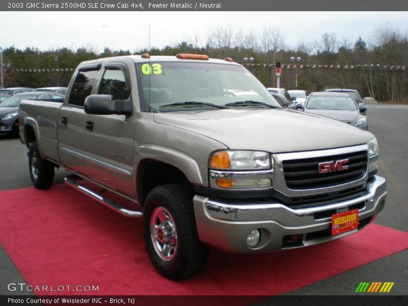 Pewter Metallic / Neutral 2003 GMC Sierra 2500HD SLE Crew Cab 4x4