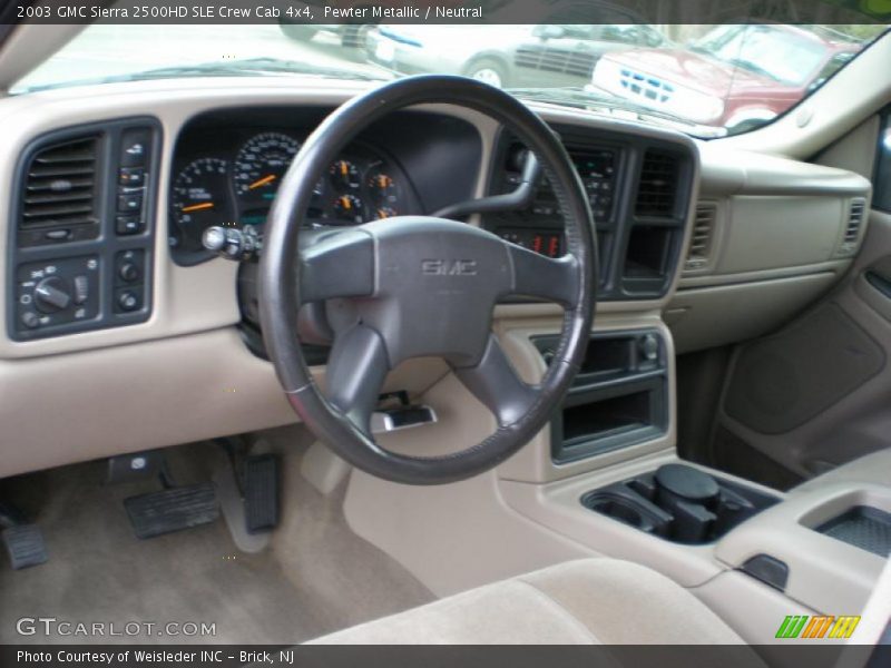 Pewter Metallic / Neutral 2003 GMC Sierra 2500HD SLE Crew Cab 4x4