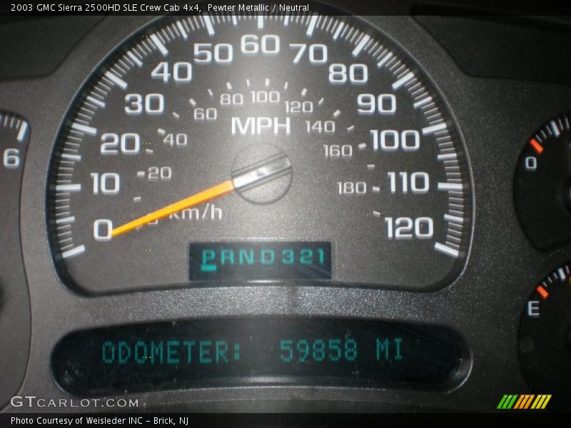 Pewter Metallic / Neutral 2003 GMC Sierra 2500HD SLE Crew Cab 4x4
