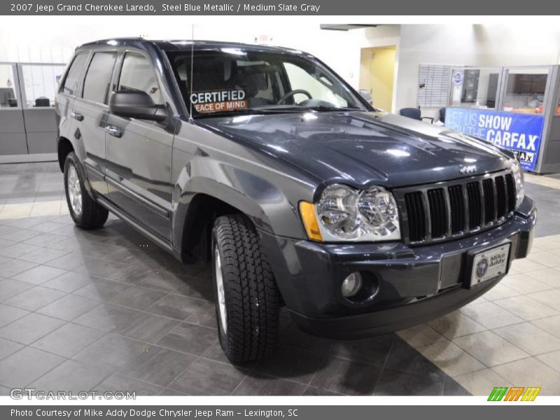 Steel Blue Metallic / Medium Slate Gray 2007 Jeep Grand Cherokee Laredo