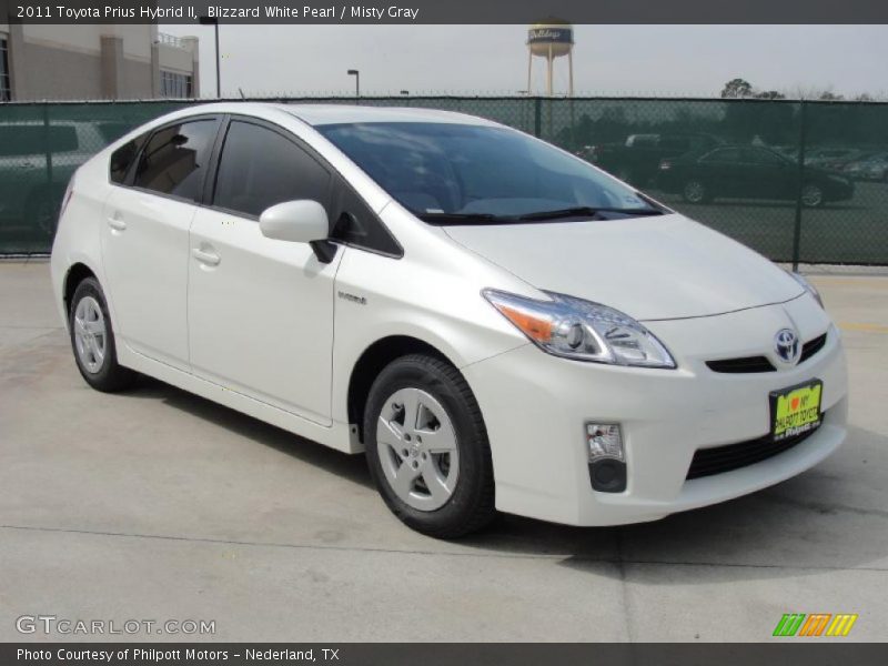 Blizzard White Pearl / Misty Gray 2011 Toyota Prius Hybrid II