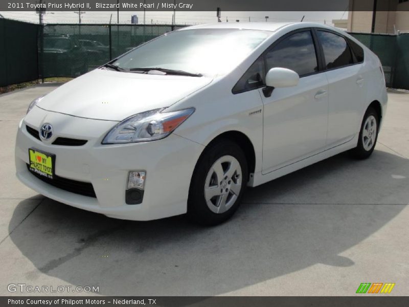 Blizzard White Pearl / Misty Gray 2011 Toyota Prius Hybrid II