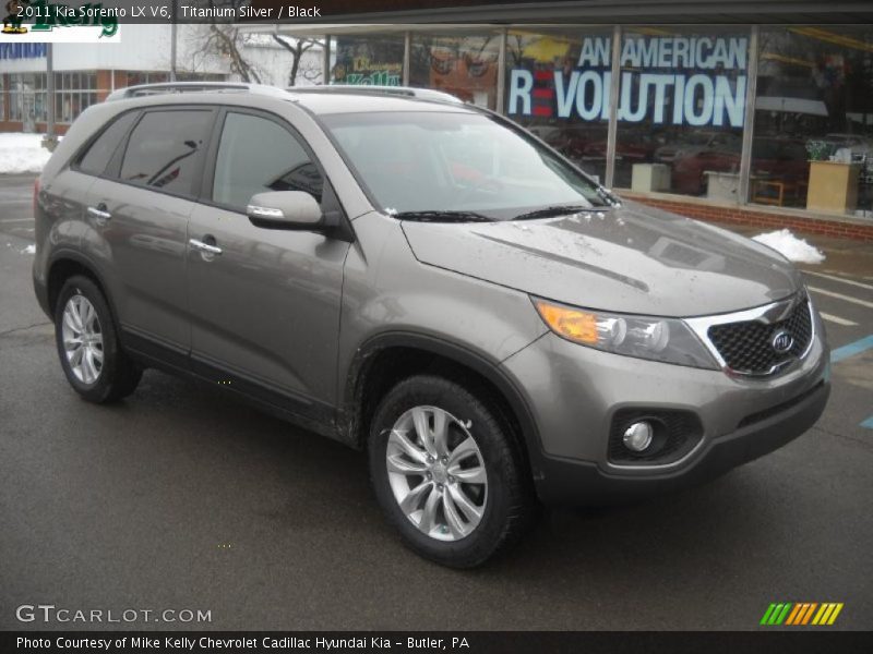 Titanium Silver / Black 2011 Kia Sorento LX V6