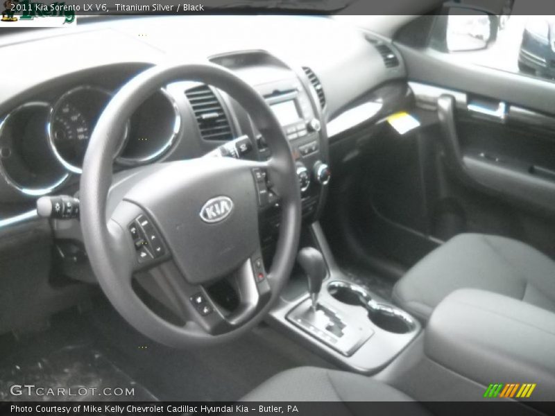 Titanium Silver / Black 2011 Kia Sorento LX V6