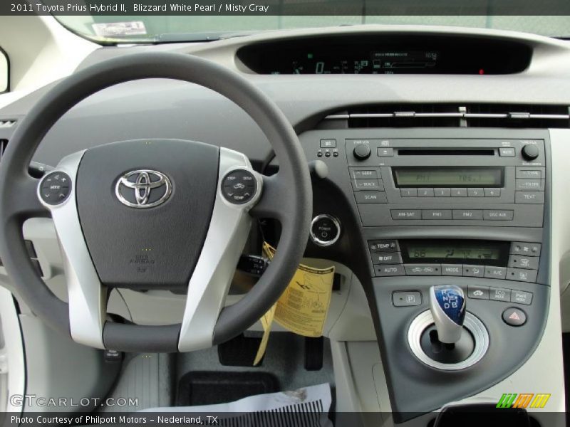 Blizzard White Pearl / Misty Gray 2011 Toyota Prius Hybrid II