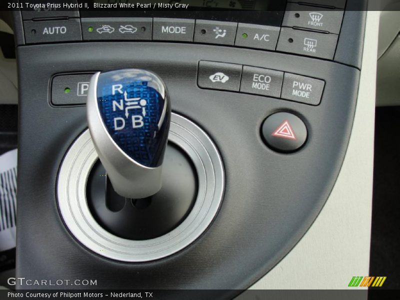 Blizzard White Pearl / Misty Gray 2011 Toyota Prius Hybrid II