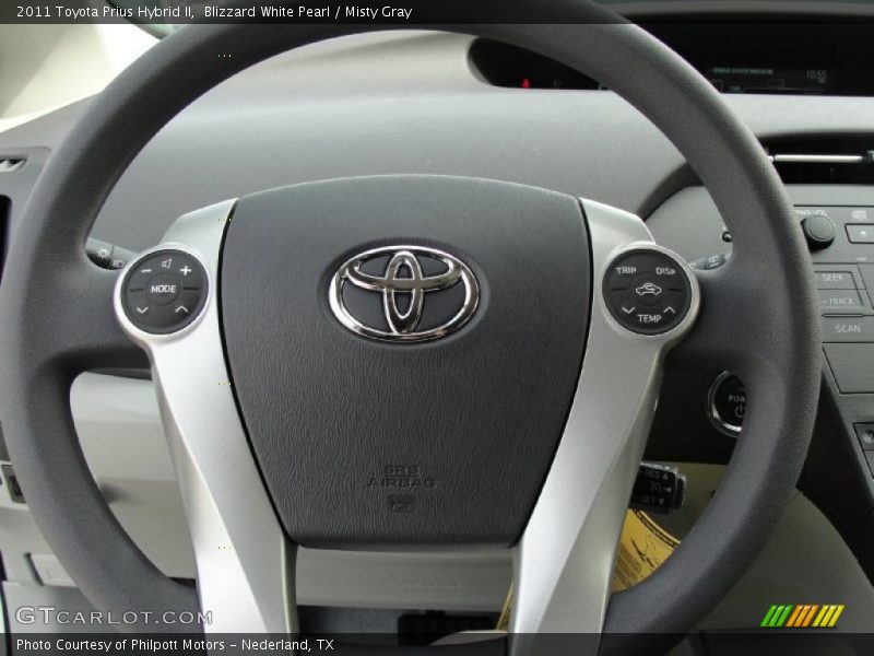 Blizzard White Pearl / Misty Gray 2011 Toyota Prius Hybrid II