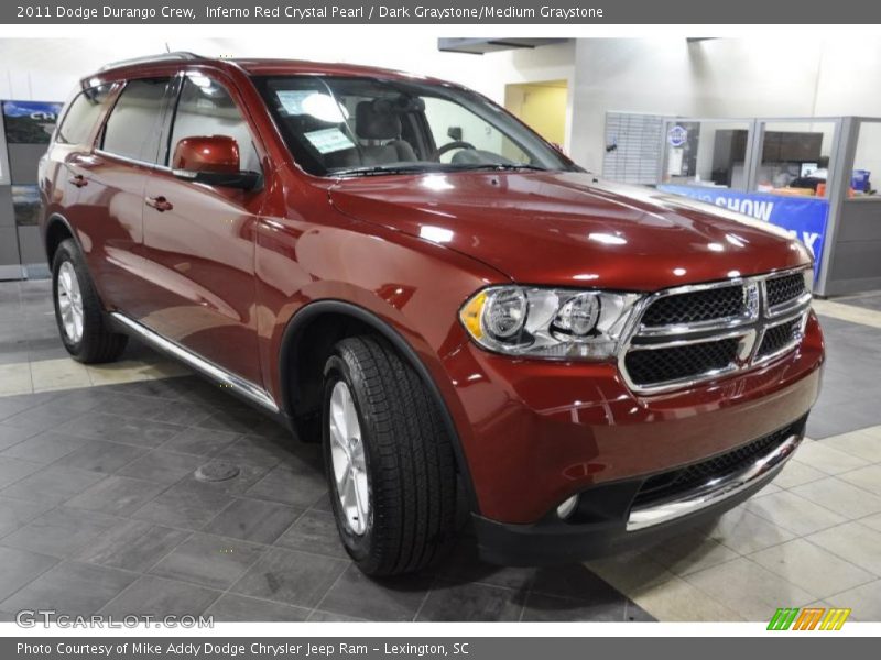 Inferno Red Crystal Pearl / Dark Graystone/Medium Graystone 2011 Dodge Durango Crew