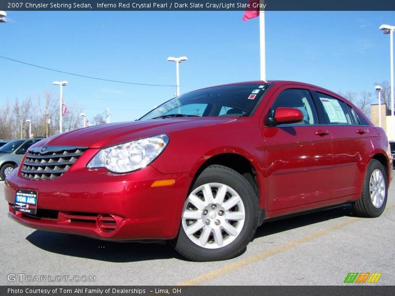 Inferno Red Crystal Pearl / Dark Slate Gray/Light Slate Gray 2007 Chrysler Sebring Sedan