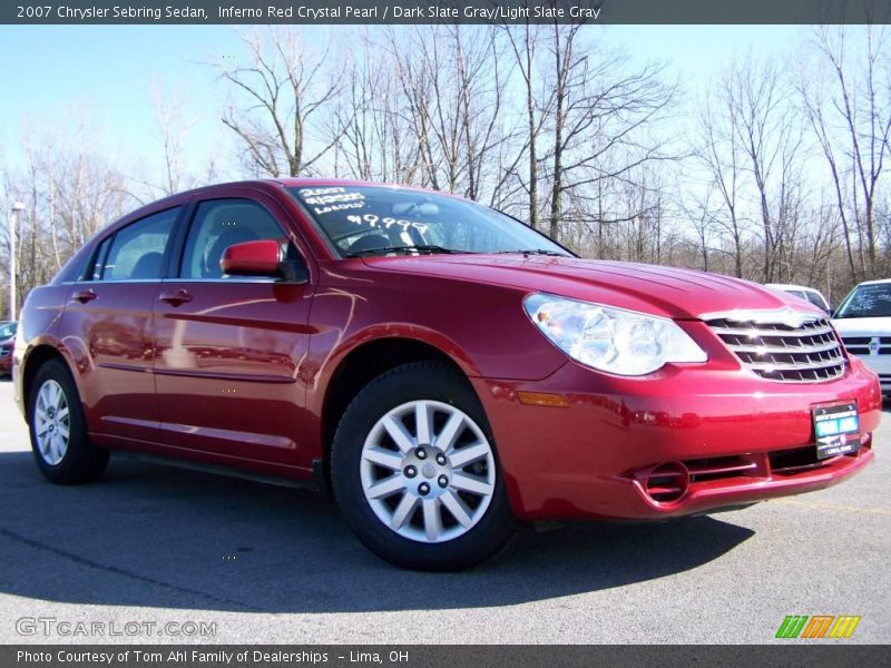 Inferno Red Crystal Pearl / Dark Slate Gray/Light Slate Gray 2007 Chrysler Sebring Sedan