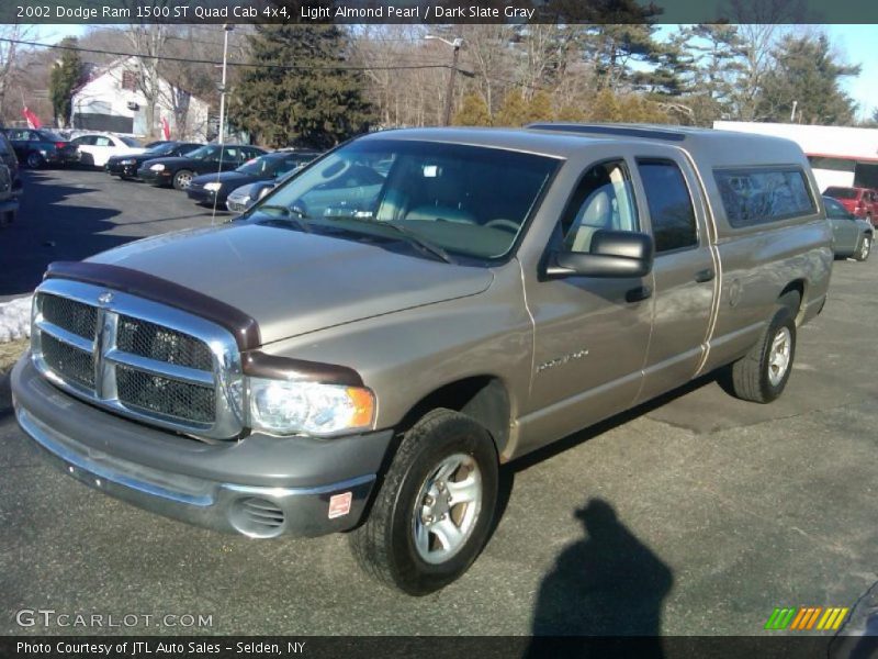 Light Almond Pearl / Dark Slate Gray 2002 Dodge Ram 1500 ST Quad Cab 4x4