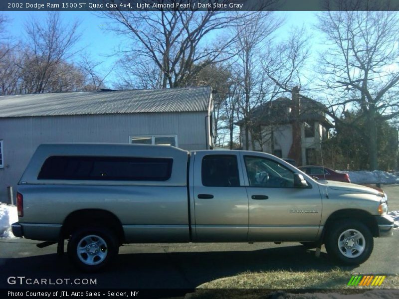Light Almond Pearl / Dark Slate Gray 2002 Dodge Ram 1500 ST Quad Cab 4x4