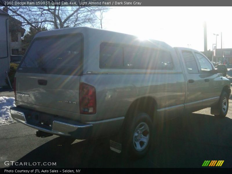 Light Almond Pearl / Dark Slate Gray 2002 Dodge Ram 1500 ST Quad Cab 4x4