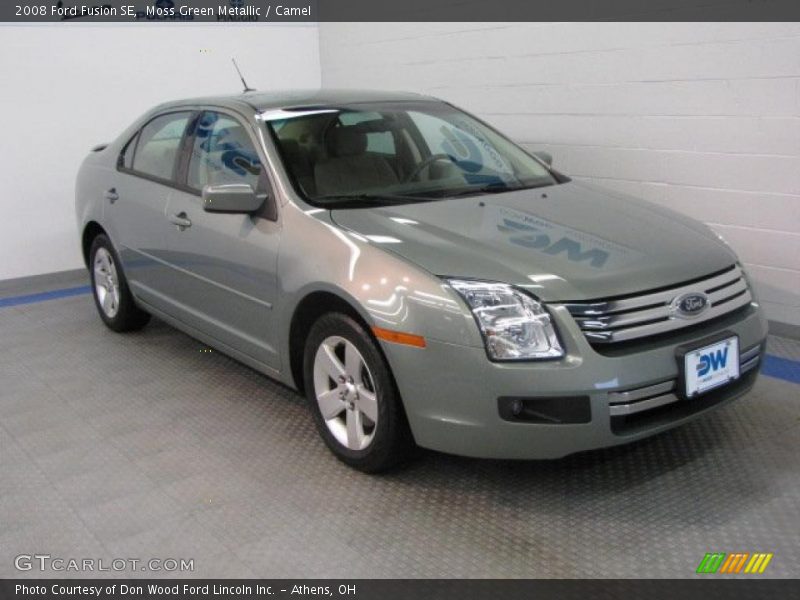 Moss Green Metallic / Camel 2008 Ford Fusion SE