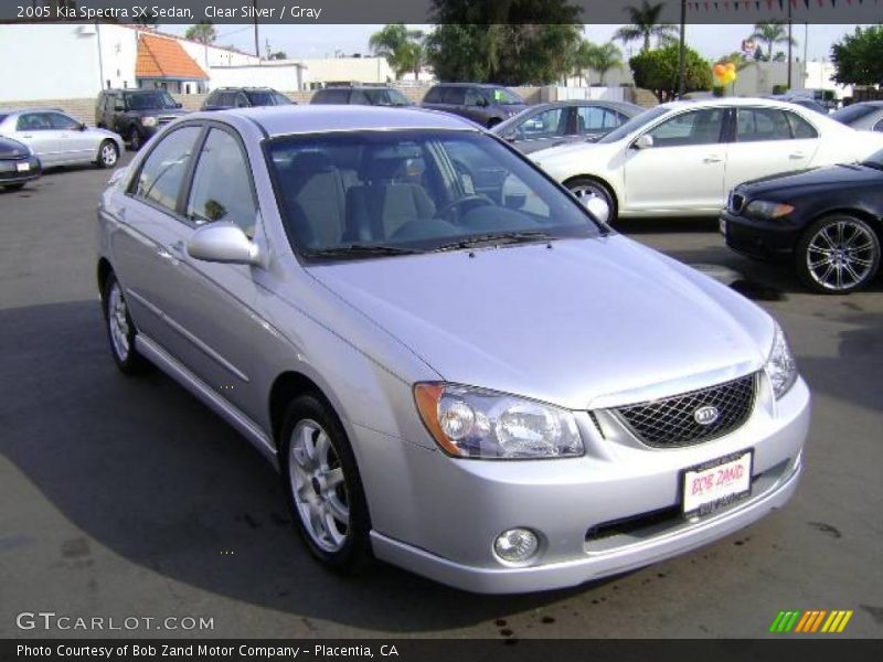 Clear Silver / Gray 2005 Kia Spectra SX Sedan