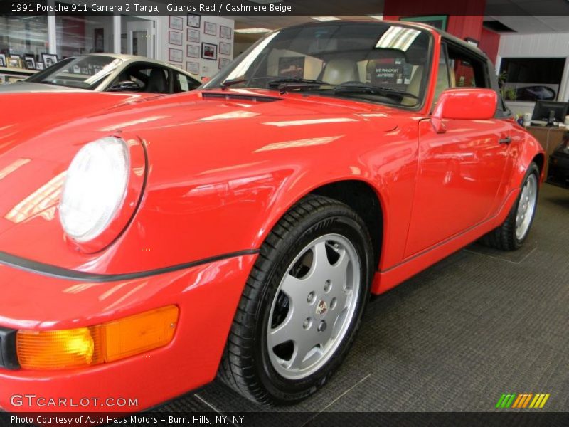 Guards Red / Cashmere Beige 1991 Porsche 911 Carrera 2 Targa