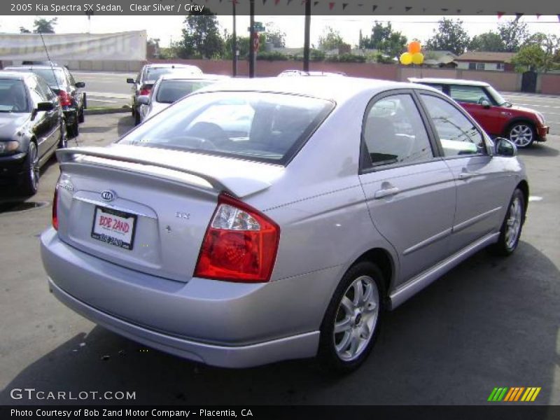 Clear Silver / Gray 2005 Kia Spectra SX Sedan