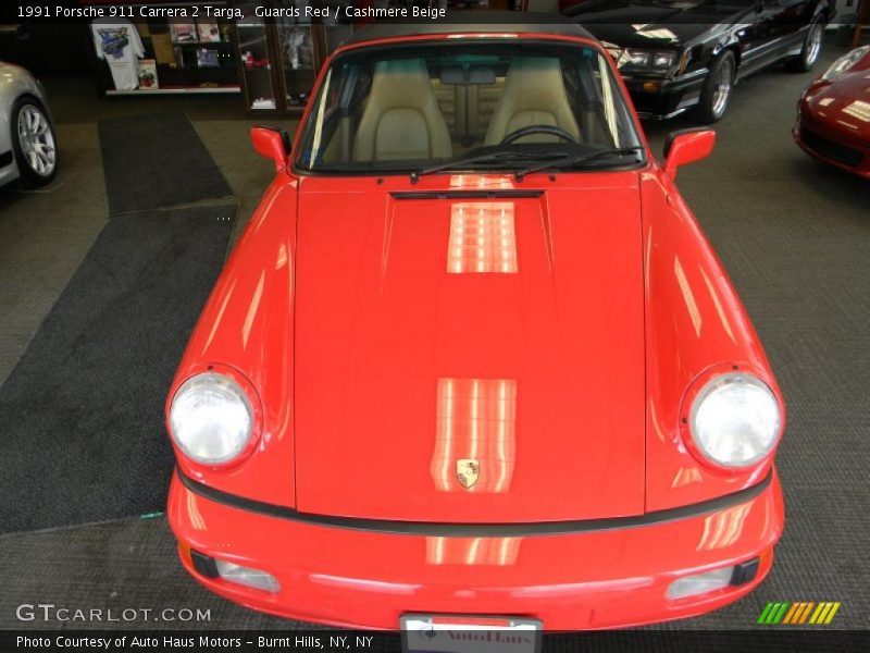 Guards Red / Cashmere Beige 1991 Porsche 911 Carrera 2 Targa
