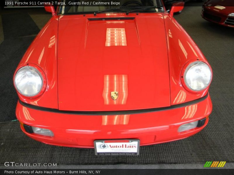 Guards Red / Cashmere Beige 1991 Porsche 911 Carrera 2 Targa