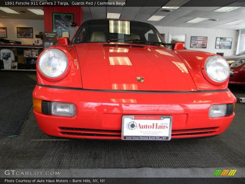 Guards Red / Cashmere Beige 1991 Porsche 911 Carrera 2 Targa