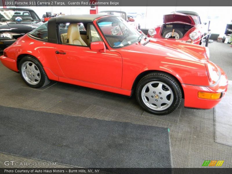 Guards Red / Cashmere Beige 1991 Porsche 911 Carrera 2 Targa
