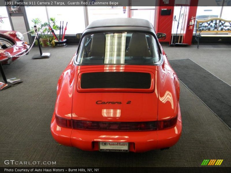 Guards Red / Cashmere Beige 1991 Porsche 911 Carrera 2 Targa
