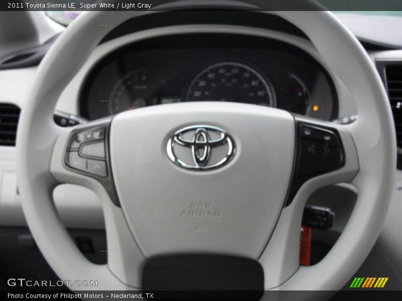 Super White / Light Gray 2011 Toyota Sienna LE