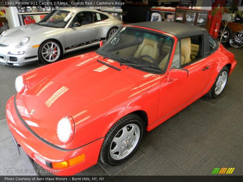 Guards Red / Cashmere Beige 1991 Porsche 911 Carrera 2 Targa