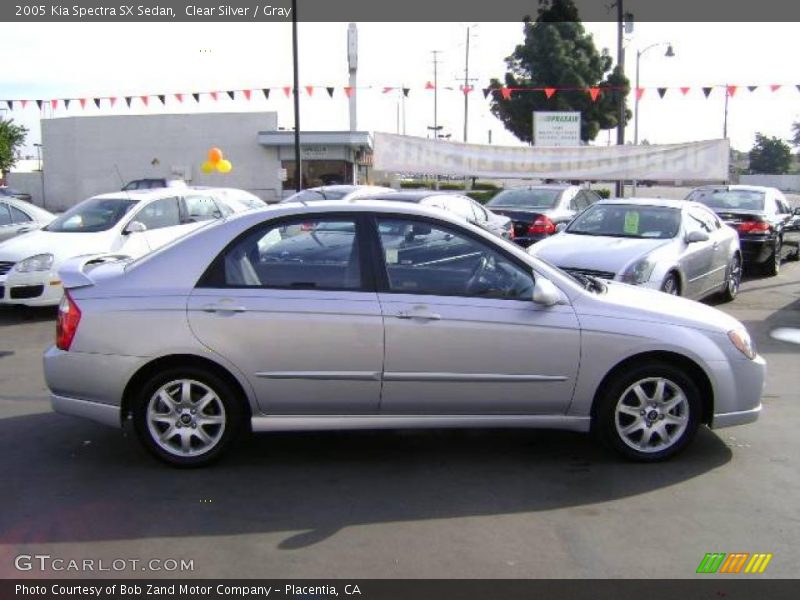 Clear Silver / Gray 2005 Kia Spectra SX Sedan