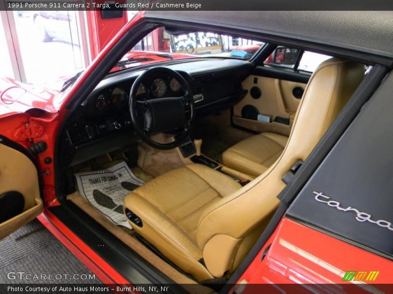  1991 911 Carrera 2 Targa Cashmere Beige Interior
