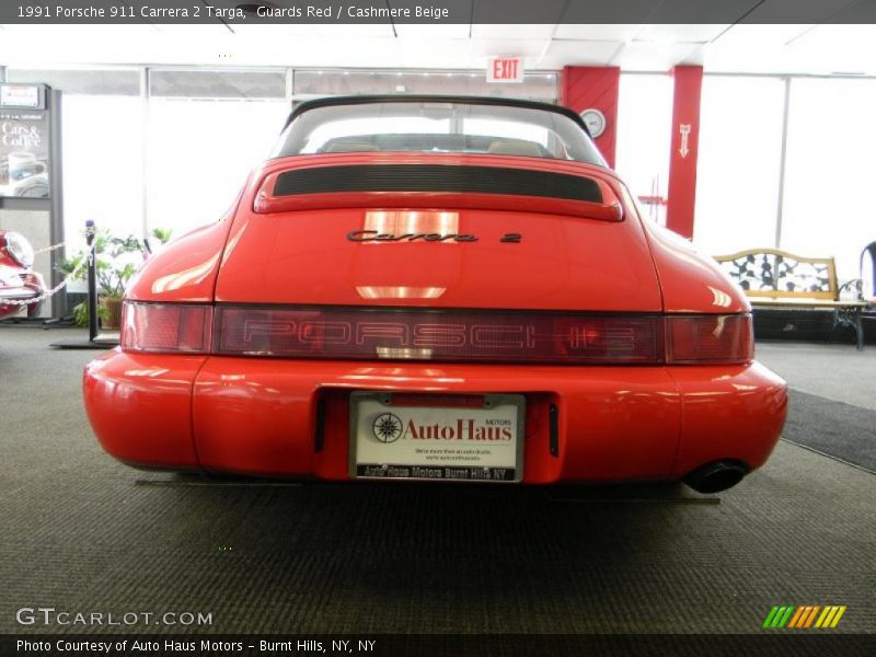 Guards Red / Cashmere Beige 1991 Porsche 911 Carrera 2 Targa