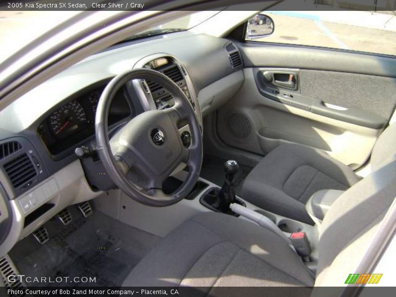 Clear Silver / Gray 2005 Kia Spectra SX Sedan