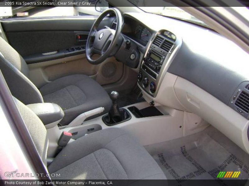 Clear Silver / Gray 2005 Kia Spectra SX Sedan