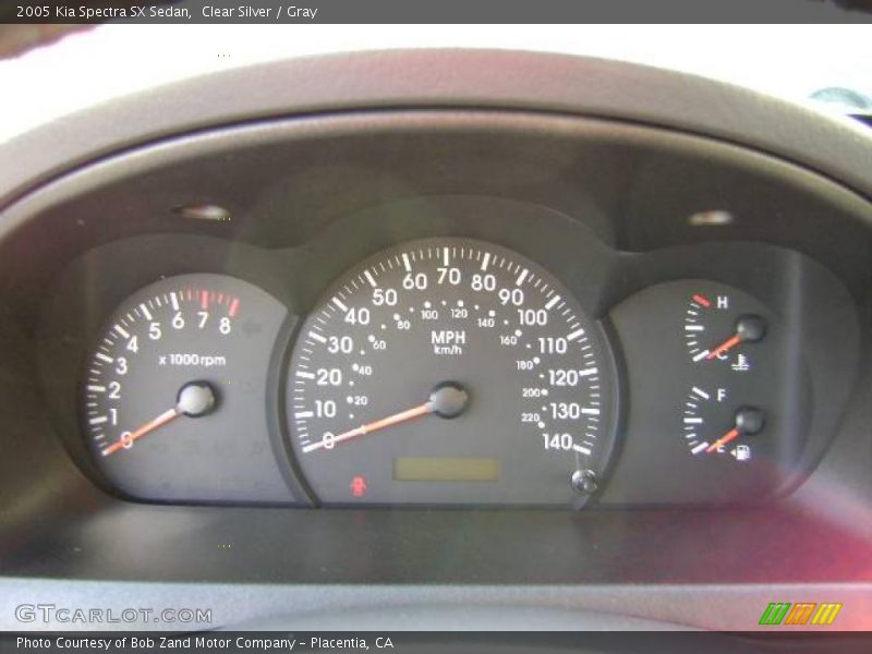 Clear Silver / Gray 2005 Kia Spectra SX Sedan