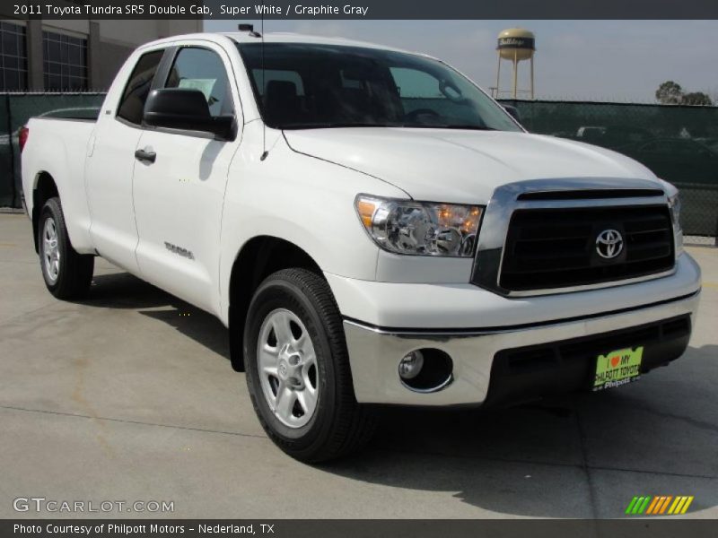 Super White / Graphite Gray 2011 Toyota Tundra SR5 Double Cab