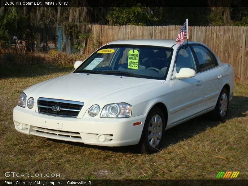 White / Gray 2006 Kia Optima LX