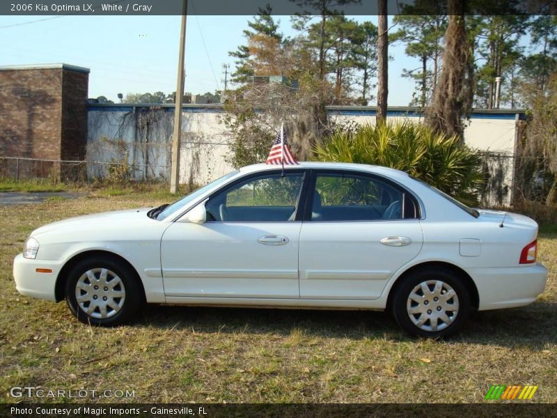 White / Gray 2006 Kia Optima LX