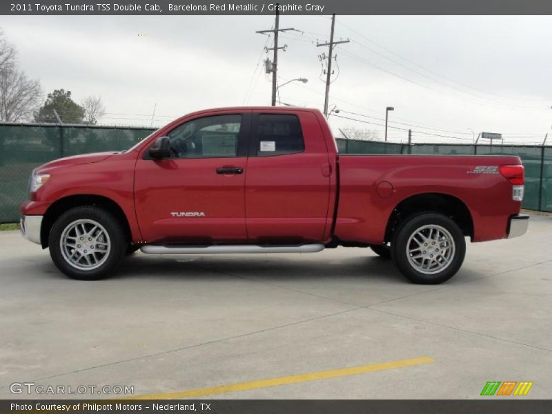 Barcelona Red Metallic / Graphite Gray 2011 Toyota Tundra TSS Double Cab
