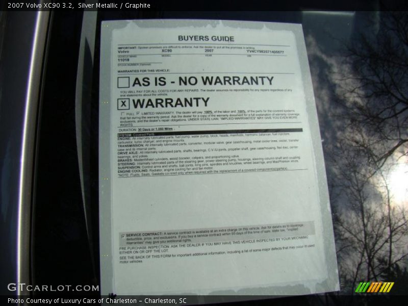 Silver Metallic / Graphite 2007 Volvo XC90 3.2