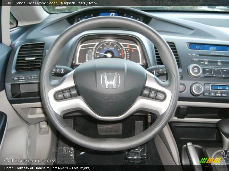 Magnetic Pearl / Ivory 2007 Honda Civic Hybrid Sedan