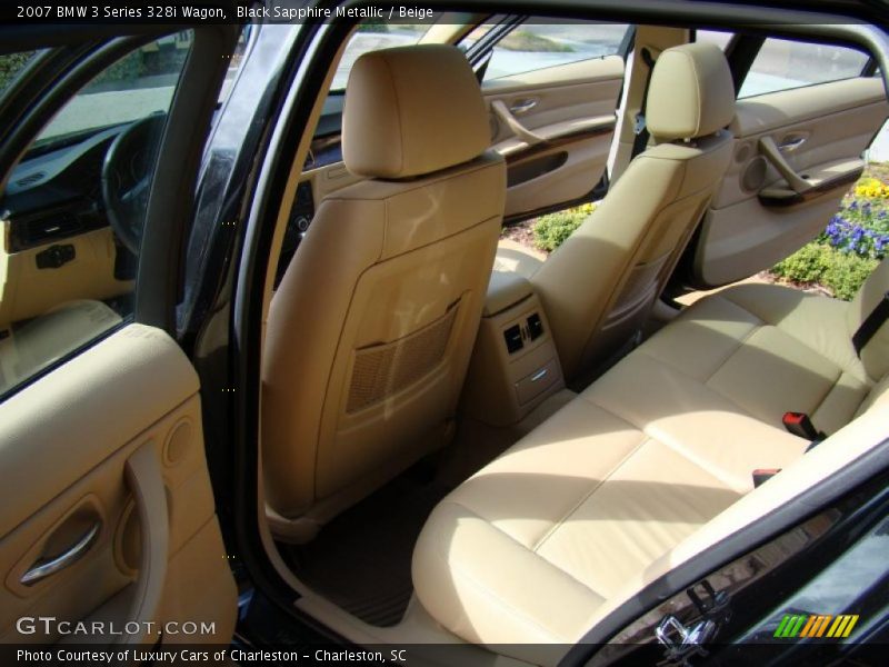 Black Sapphire Metallic / Beige 2007 BMW 3 Series 328i Wagon