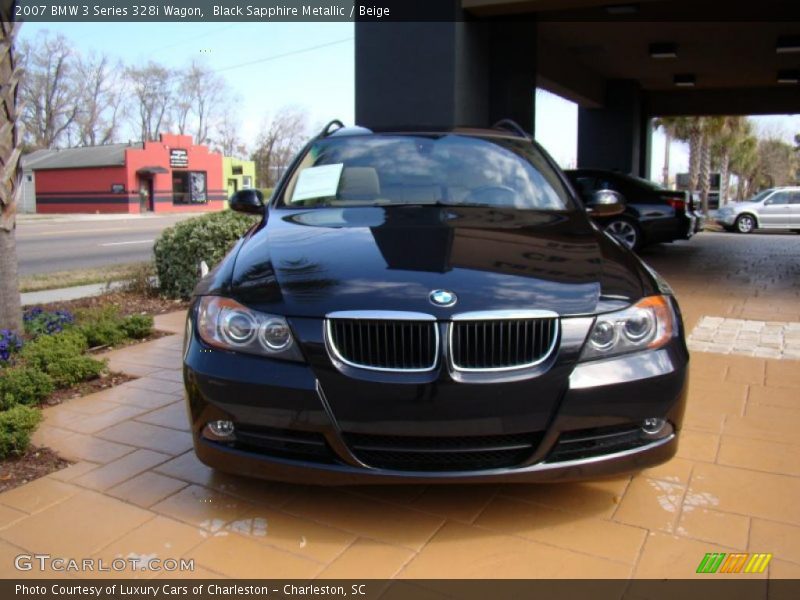 Black Sapphire Metallic / Beige 2007 BMW 3 Series 328i Wagon