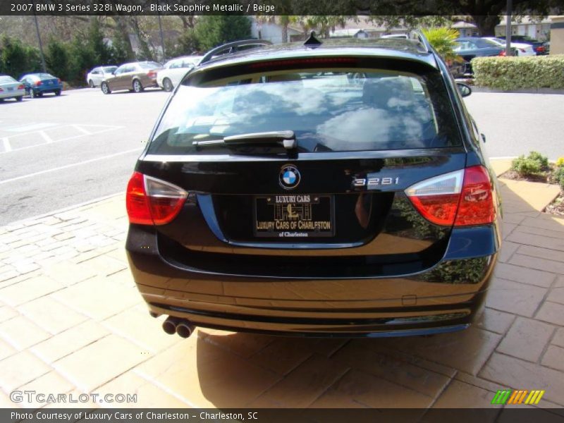 Black Sapphire Metallic / Beige 2007 BMW 3 Series 328i Wagon